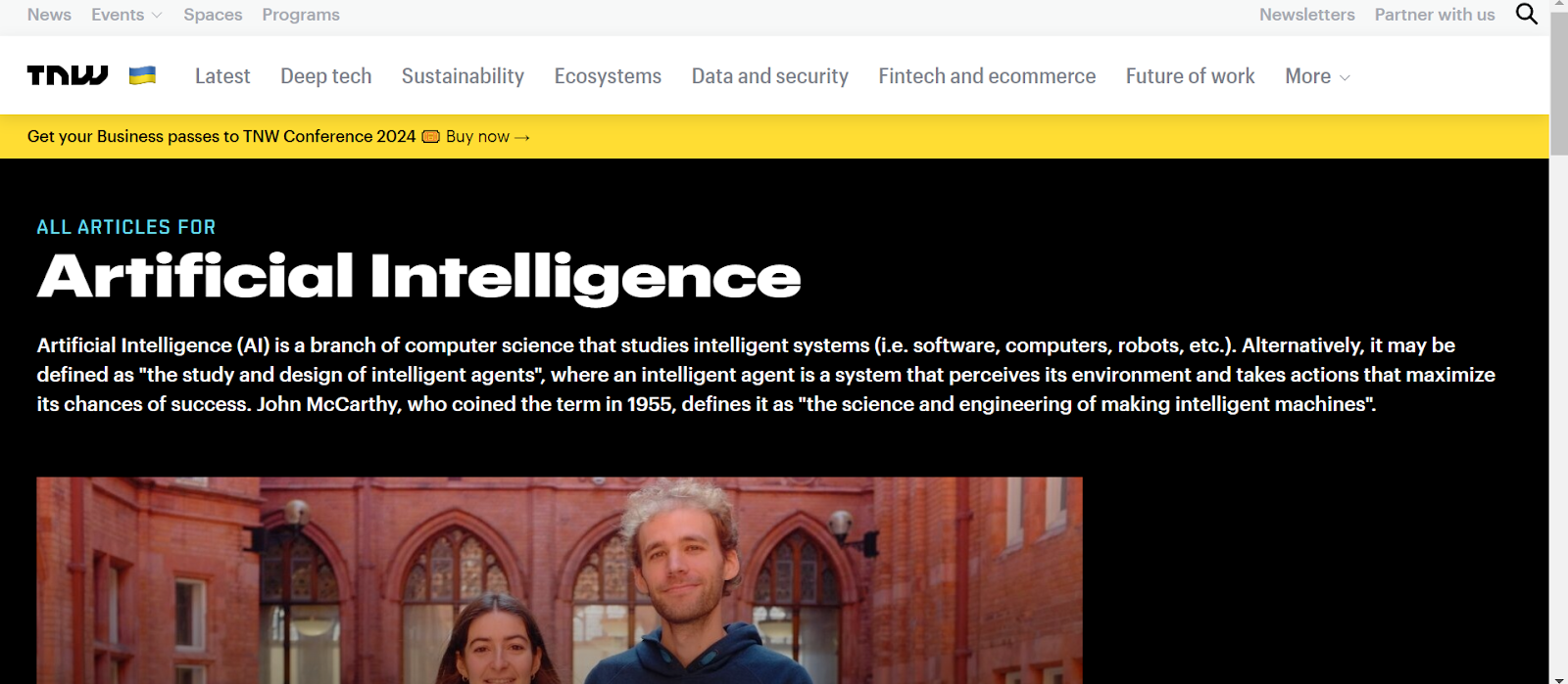 3. TNW (The Next Web) AI Section