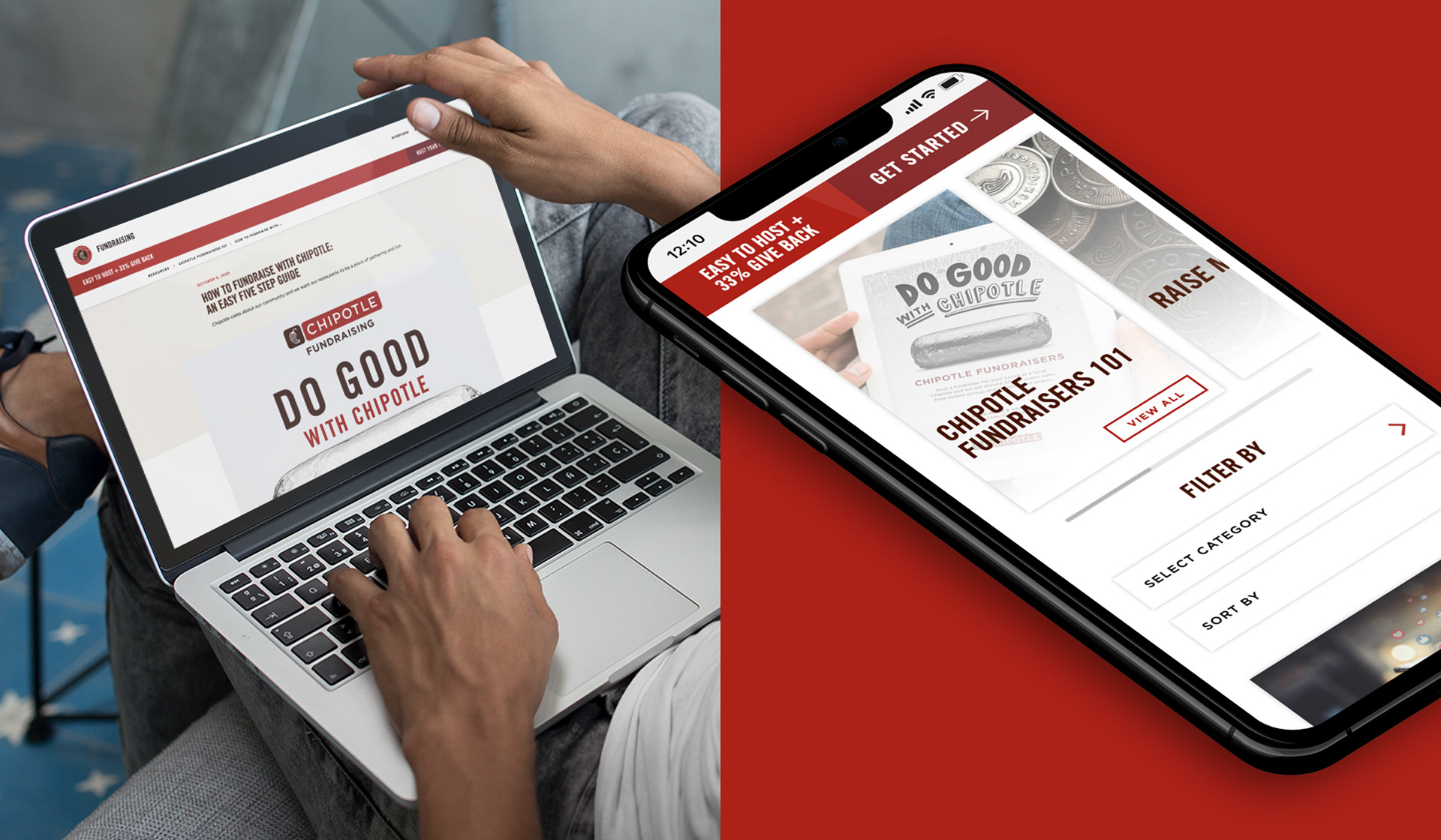 Chipotle's Fundraisers 101 draws attention to local causes that customers can donate to when ordering online.